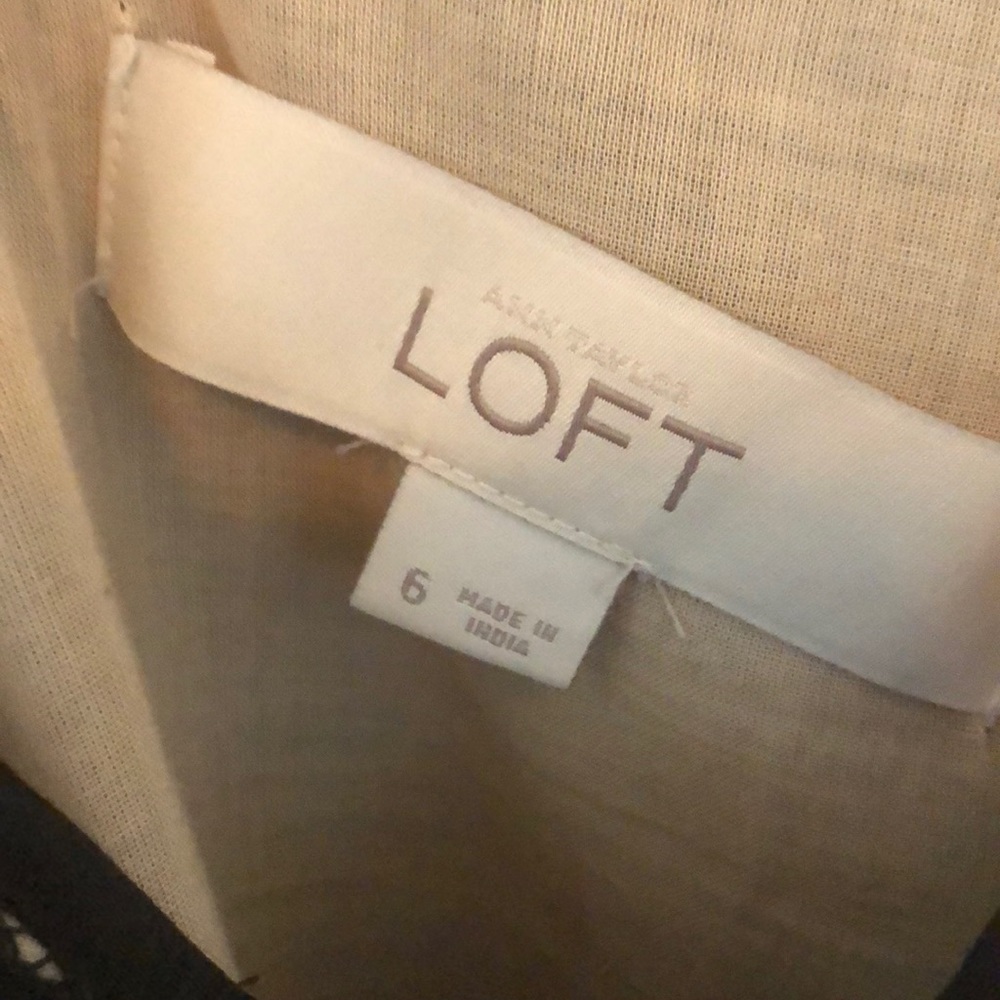Loft Dress Black and Tan Size 6 - Picture 3 of 4